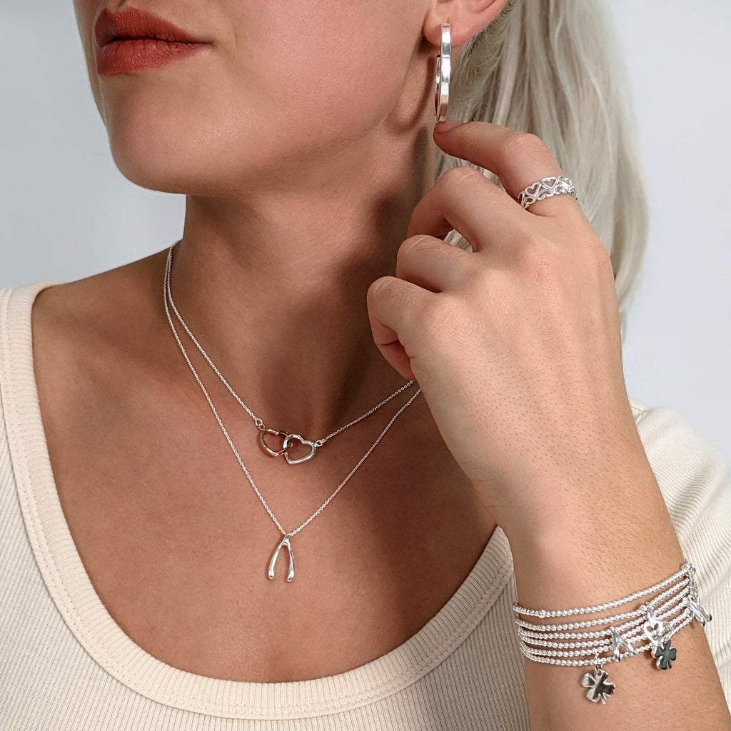 Interlocking Double Heart Necklace